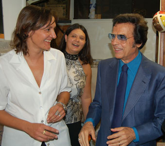 Micaela Giuseppone con Little Tony alla Galleria Vittoria Via Margutta